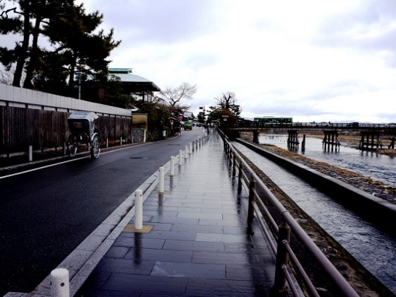 嵐山の冬の風景